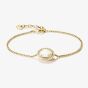THOMAS SABO 18ct Yellow Gold Plated Mother of Pearl Halo Bracelet A2234-M01-14