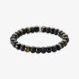 THOMAS SABO Blackened Sterling Silver Obsidian & Tiger's Eye Beaded Bracelet A2196-806-11