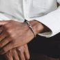 THOMAS SABO Rebel Steel 2.7mm Box Chain Bracelet A2249-S01-53