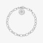 THOMAS SABO Silver Diamond Oval Belcher Bracelet DCX0001-725-14-14.5 cm