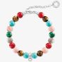 THOMAS SABO Multi-Coloured Charm Club Bracelet X0223-952-7-L18-5V