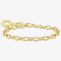 THOMAS SABO 18ct Gold Plated Oval Belcher Charm Bracelet X0031-413-39