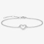 THOMAS SABO Sterling Silver Cubic Zirconia Openwork Heart Bracelet A1553-051-14-L19.5V