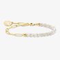 THOMAS SABO Gold Plated Oval Link & Freshwater Pearl Bracelet A2129-430-14