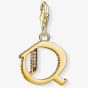 THOMAS SABO Gold Plated Cubic Zirconia Q Charm 1623-414-39