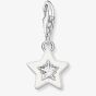 THOMAS SABO White Cubic Zirconia Cold Enamel Star Charm 2044-041-14