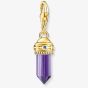 THOMAS SABO Gold Plated Purple Hexagon Amulet Charm 2048-973-13