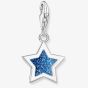 THOMAS SABO Silver Blue Enamel Glitter Star Charm 2055-007-32