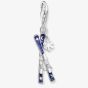 THOMAS SABO Silver Blue Enamel Pair Of Crossed Skis Charm 2059-041-32