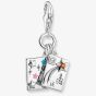 THOMAS SABO Silver Multi Enamel Chistmas Postcard Letter Charm 2061-691-7