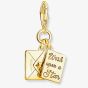 THOMAS SABO Gold Plated Multi Enamel Christmas Postcard Letter Charm 2065-414-7