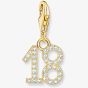 THOMAS SABO Gold Plated 18 Cubic Zirconia Charm 2139-414-39