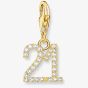 THOMAS SABO Gold Plated 21 Cubic Zirconia Charm 2140-414-39