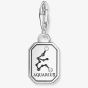 THOMAS SABO Silver Octagonal Cubic Zirconia Aquarius Charm 2143-643-21