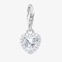 THOMAS SABO As We Love Silver Cubic Zirconia Heart Dropper Charm 2202-051-14