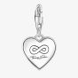 THOMAS SABO As We Love Silver Cubic Zirconia You & Me Heart Dropper Charm 2206-691-7