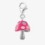 THOMAS SABO Ladies Silver Pink Enamel Multi Stone Mushroom Charm 2211-845-7