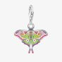THOMAS SABO Ladies Silver Multicoloured Moth Charm 2209-691-7