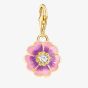THOMAS SABO Ladies Gold Plated Violet Enamel Flower Charm 2208-565-7