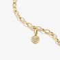 THOMAS SABO Charm Club 18ct Yellow Gold Plated Cubic Zirconia Heart Charm 0967-M01-14