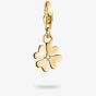 THOMAS SABO Charm Club 18ct Yellow Gold Plated Cubic Zirconia Clover Charm 2248-M01-14