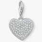 THOMAS SABO Sterling Silver Pavé Heart Charm 1570-051-14