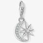 THOMAS SABO Silver Clear Cubic Zirconia Star and Moon Charm 1794-051-14