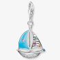THOMAS SABO Silver & Multi-Stone Sailing Boat Charm 1927-340-7