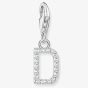 THOMAS SABO Silver Cubic Zirconia Letter D Charm 1944-051-14