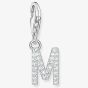 THOMAS SABO Silver Cubic Zirconia Letter M Charm 1941-051-14