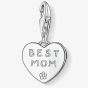 THOMAS SABO Silver Best Mom Heart Charm 0821-001-12