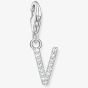 THOMAS SABO Silver Cubic Zirconia Letter V Charm 1959-051-14