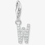 THOMAS SABO Silver Cubic Zirconia Letter W Charm 1960-051-14