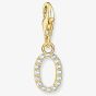 THOMAS SABO Gold Plated Cubic Zirconia Letter O Charm 1978-414-14