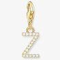 THOMAS SABO Gold Plated Cubic Zirconia Letter Z Charm 1989-414-14