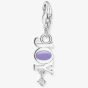 THOMAS SABO Silver Purple Cold Enamel JOY Charm 2008-041-13