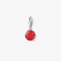 THOMAS SABO Silver July Red Synthetic Coral Charm 1260-590-10
