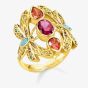 THOMAS SABO Gold Plated Multi-stone Dragonfly Ring TR2228-471-7