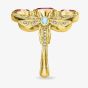 THOMAS SABO Gold Plated Multi-stone Dragonfly Ring TR2228-471-7