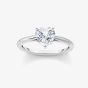 THOMAS SABO Sterling Silver Heart Shaped Cubic Zironica Solitaire Ring TR2476-051-14