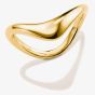 THOMAS SABO Fluid Elegance 18ct Yellow Gold Plated Wave Ring TR2544-M01-39