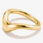 THOMAS SABO Fluid Elegance 18ct Yellow Gold Plated Wave Ring TR2544-M01-39