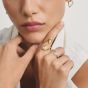 THOMAS SABO Fluid Elegance 18ct Yellow Gold Plated Cubic Zirconia Wave Ring TR2545-M01-14