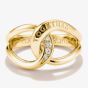 THOMAS SABO Together 18ct Yellow Gold Plated Cubic Zirconia Intertwined Ring TR2547-M01-14