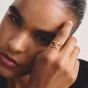 THOMAS SABO Together 18ct Yellow Gold Plated Cubic Zirconia Intertwined Ring TR2547-M01-14