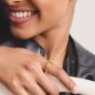 THOMAS SABO Together 18ct Yellow Gold Plated Cubic Zirconia Crossover Ring TR2548-M01-14