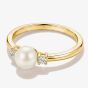 THOMAS SABO Classics 18ct Gold Plated Freshwater Pearl Ring TR2370-M01-14