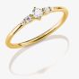 THOMAS SABO Classics 18ct Yellow Gold Plated Cubic Zirconia Five Stone Ring TR2324-M01-14