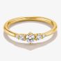 THOMAS SABO Classics 18ct Yellow Gold Plated Cubic Zirconia Five Stone Ring TR2324-M01-14