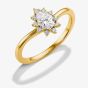 THOMAS SABO Classics 18ct Yellow Gold Plated Cubic Zirconia Cluster Ring TR2479-M01-14